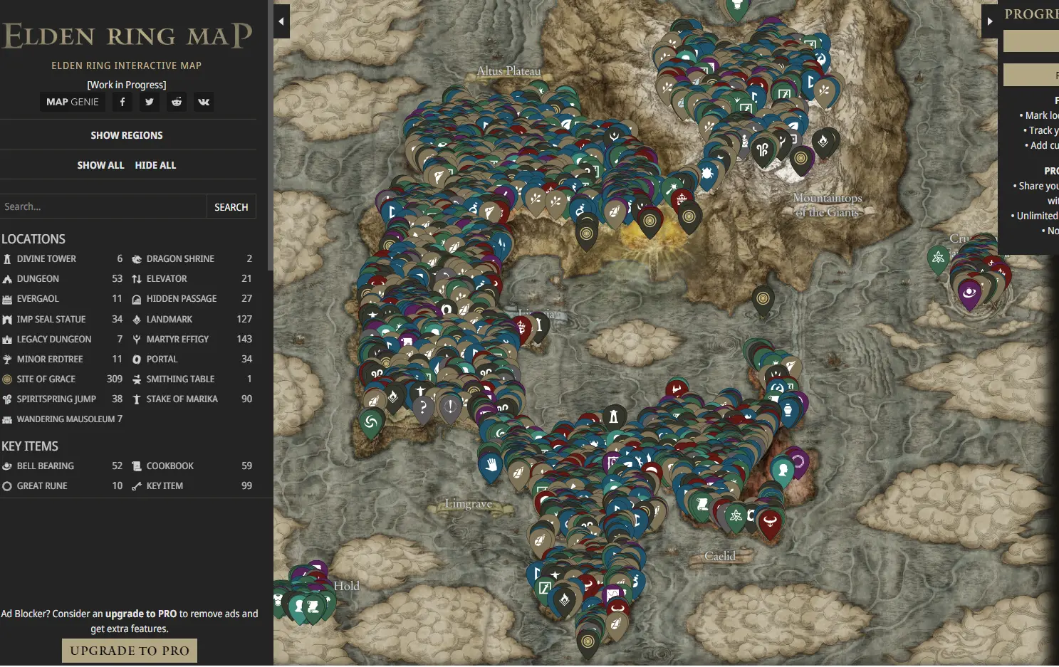 Mapa interativo de Elden Ring