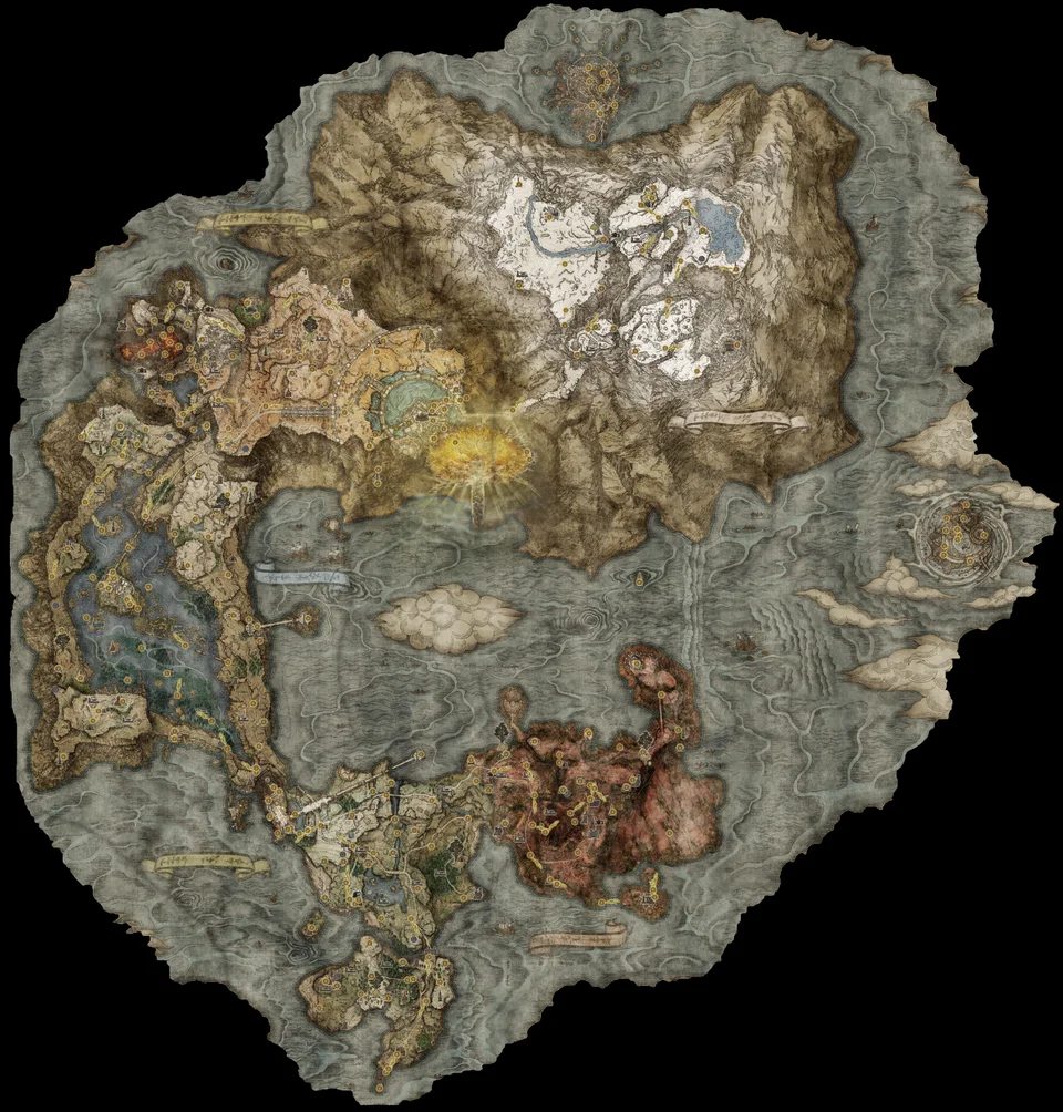 Tamanho do mapa de Elden ring